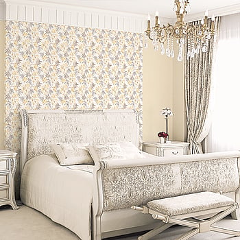 Galerie Wallcoverings Product Code AF37726 - Abby Rose 4 Wallpaper Collection - Yellow Grey Cream Colours -  