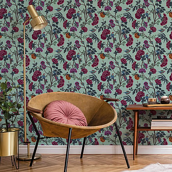 Galerie Wallcoverings Product Code DA23242 - Luxe Wallpaper Collection - Light Green Purple Colours -  