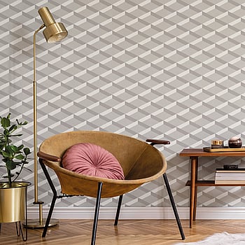 Galerie Wallcoverings Product Code DA23250 - Luxe Wallpaper Collection - Light Grey Colours -  