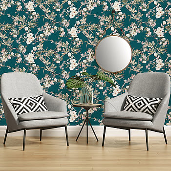 Galerie Wallcoverings Product Code ES31103 - Escape Wallpaper Collection - Cream, Beige, Green, Pink, Brown, Black, Grey, Teal Colours -  