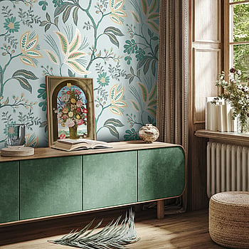 Galerie Wallcoverings Product Code TJ41104 - Mulberry Tree Wallpaper Collection - Blue Colours -  